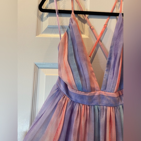 Beautiful watercolor maxi gown - Picture 3 of 4